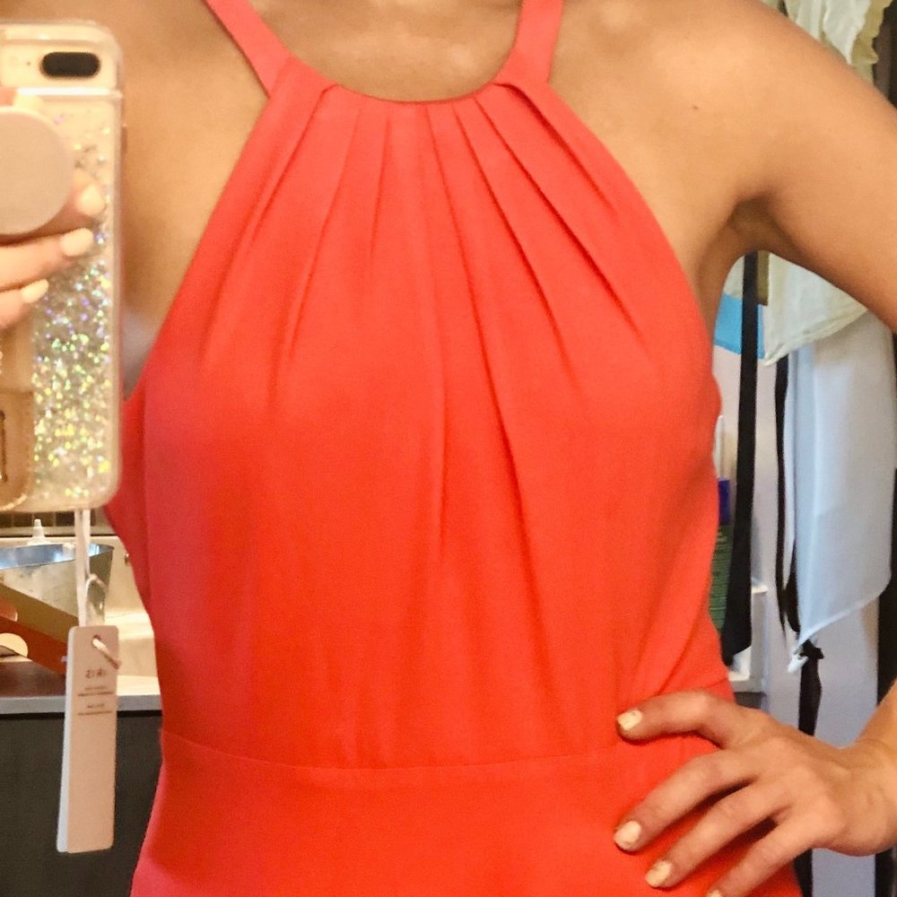 Satin Coral Dress NWT SMALL
